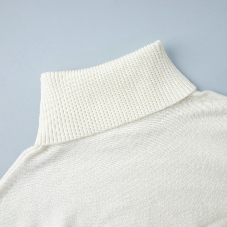 Bộ đầm áo len cổ cao dài tay phối chân váy dài dệt kim form rộng nữ — 50% Visco, 30% Polyester, 20% Nylon, Màu trắng be, Màu xanh lam, Màu xám chi tiết 40
