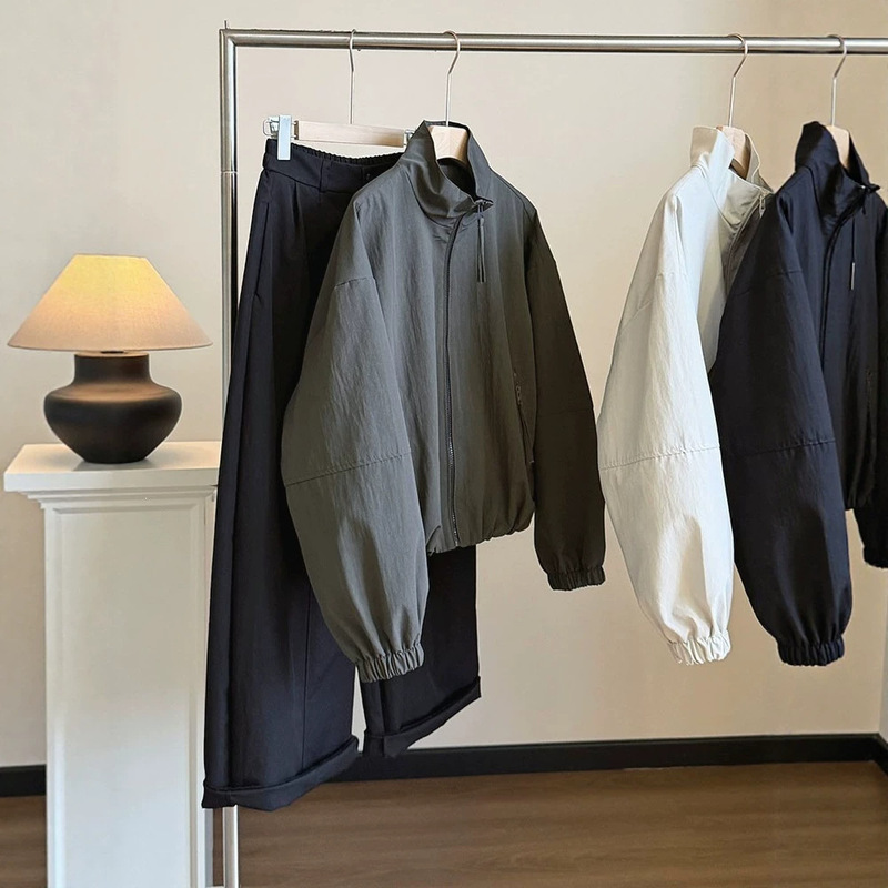 Korean-style short jacket for petite women, autumn new collection, simple and versatile, loose-fitting, windproof, casual jacket, trendy top Korean-style short jacket for petite women, autumn new collection, simple and versatile, loose-fitting, windproof, casual jacket, trendy top