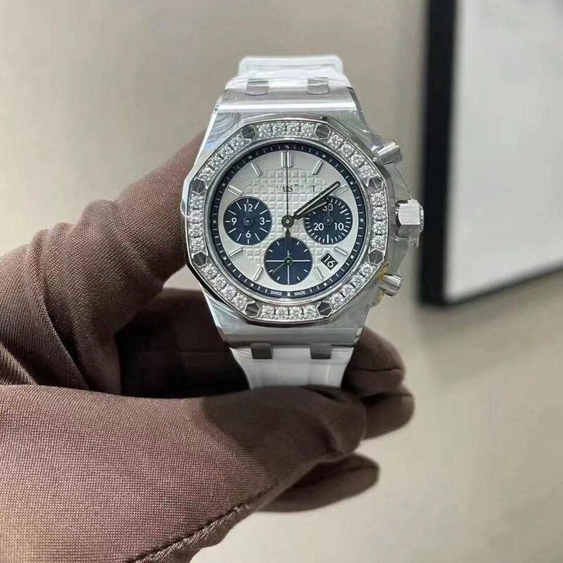Direct Sales Foreign Trade Xiaohongshu Popular Aijia Pi Same Style Royal Oak Three-Eye Chronograph Multifunctional Quartz Watch for Women
