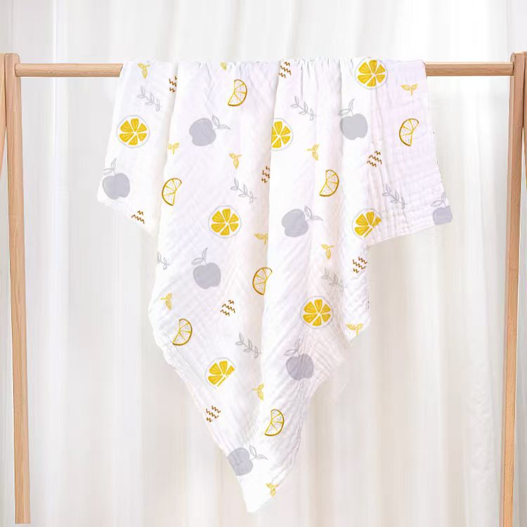 新しい綿a類ガーゼバスタオル6層糸新生児乳幼児吸水カバー毛布柔らかいプリント赤ちゃんバスタオル|undefined