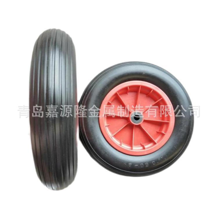 3.50-8PU发泡实心轮13寸 拖车PU轮 工矿轮 手推车轮 独轮车单轮