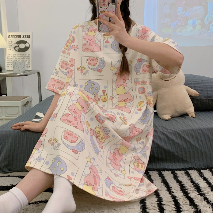 2025 nuevo pijama de perro de jade Gui mujer de verano de mangas cortas lindas y tamaño grande pijama de dibujos animados ropa para el hogar se puede usar