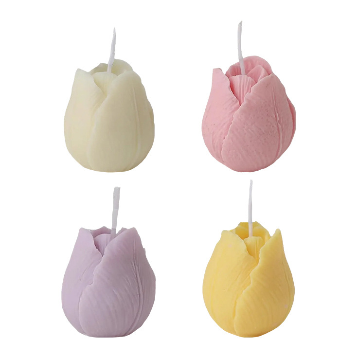 Transfronterizo exclusivamente para el día de San Valentín, bricolaje, tulipanes, velas de aromaterapia de flores, sensación de atmósfera, regalo de vacaciones, tarjeta