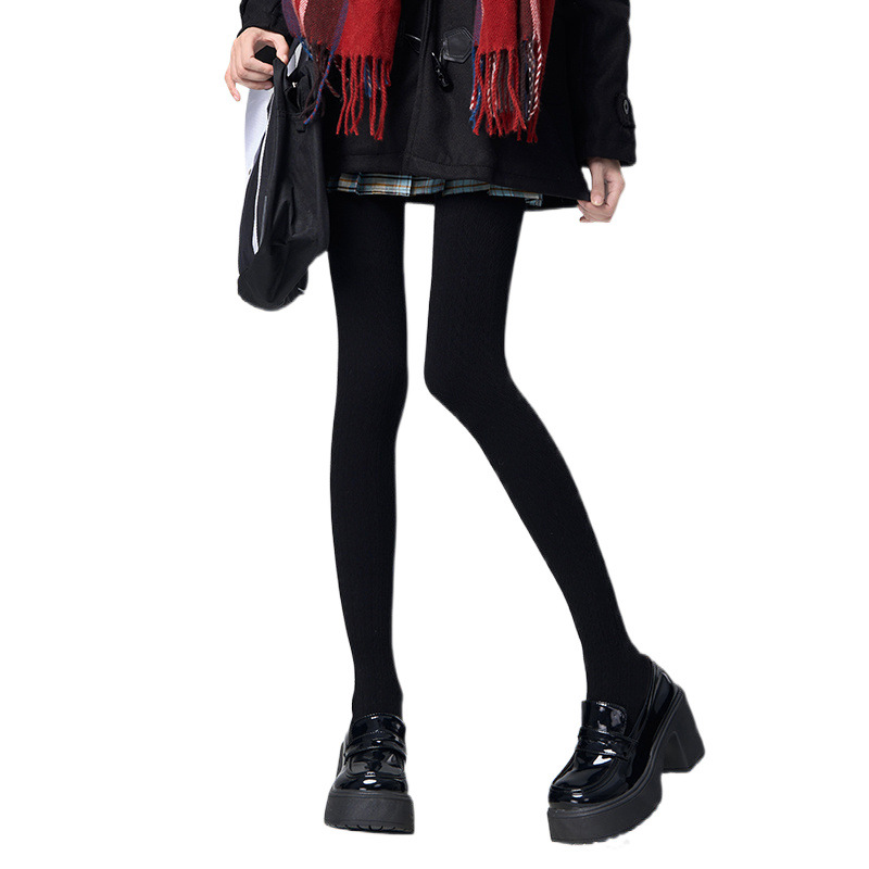 일본 로리타 가을과 겨울 따뜻한 바텀 양말 JK 오트밀 밀크 화이트 레트로 트위스트 부츠 스노우 타이츠