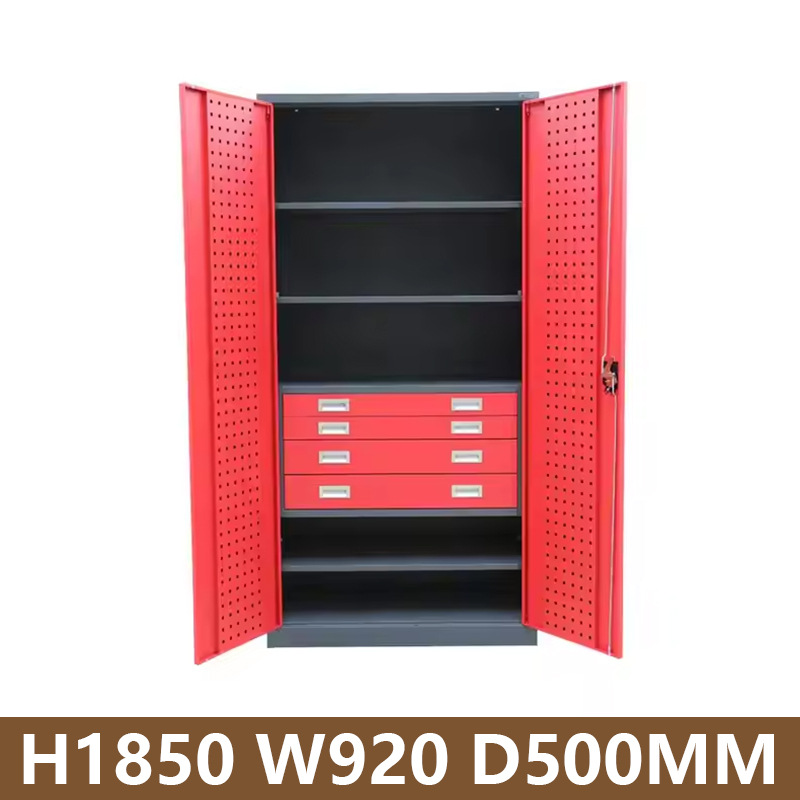 Amazon Hot Vending Hardware Tool Cabinet Heavy Duty Auto Workshop Moving Wheel Locker Reforcing Parts Storage Cabinet
