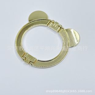 Mobile phone shell cute panda metal bracket groove patch lazy folding cartoon ins girl metal ring