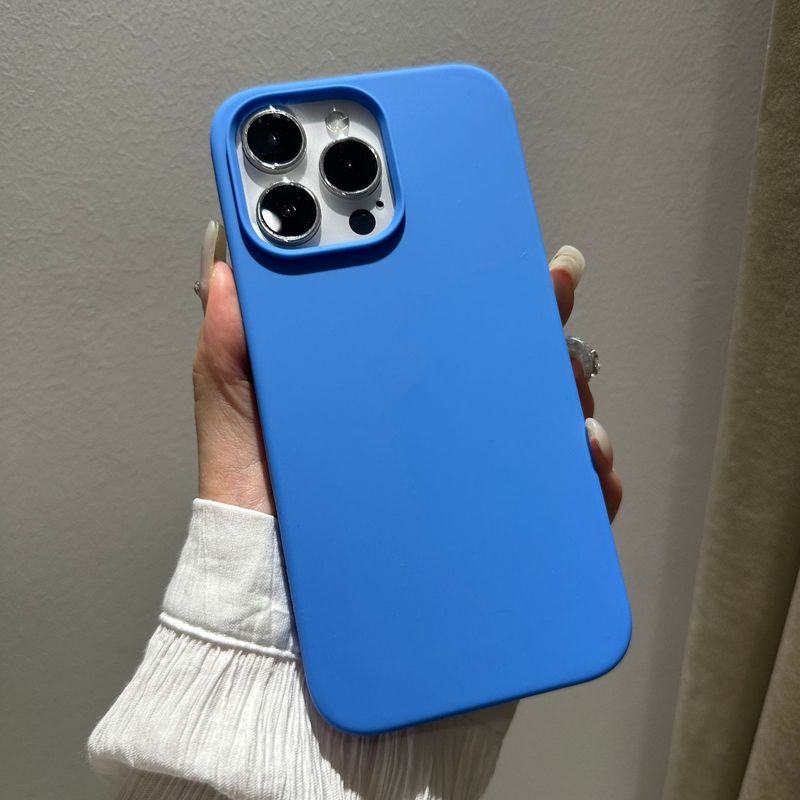 Iphone12液状シリコンシェルリンゴ11proの肌感フロスト12maxロゴ付きベルベット携帯ケース|undefined