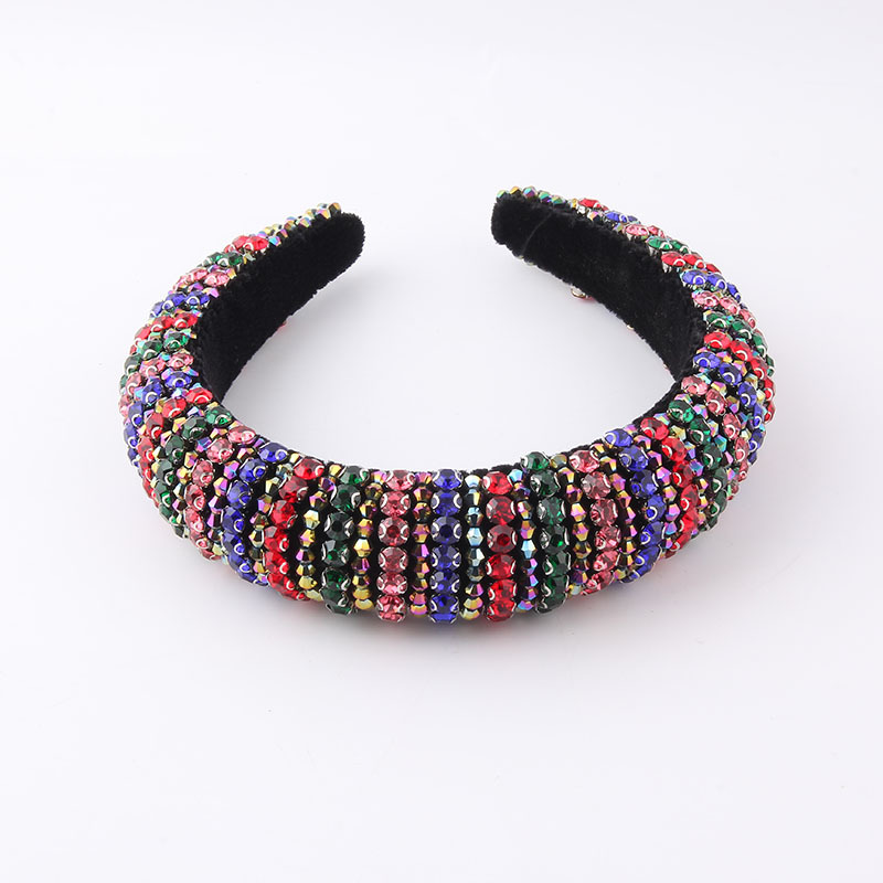 New Baroque Style Sponge Inlaid Color Rhinestone Headband display picture 5