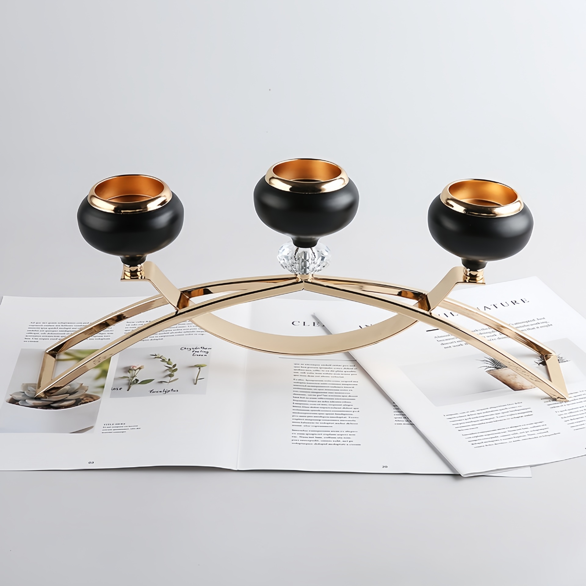 Amazon venta caliente hotel de estilo europeo KTV decoración de candelabros accesorios de boda mesa principal bar decoración fabricante de artesanías