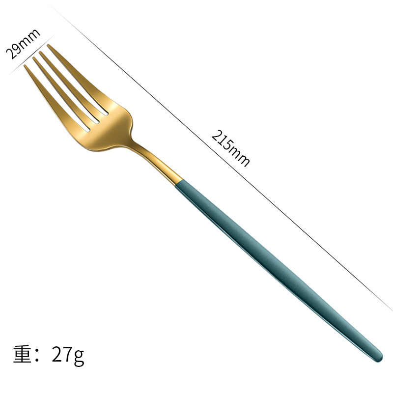 Large fork green gold