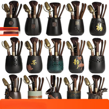 包邮茶道六君子组合整套装功夫茶具零配件竹茶叶茶夹子镊子实木质