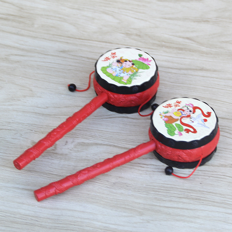 Infant children's toys early education puzzle 0-3 years old toys wholesale auspicious rattle baby hand drum