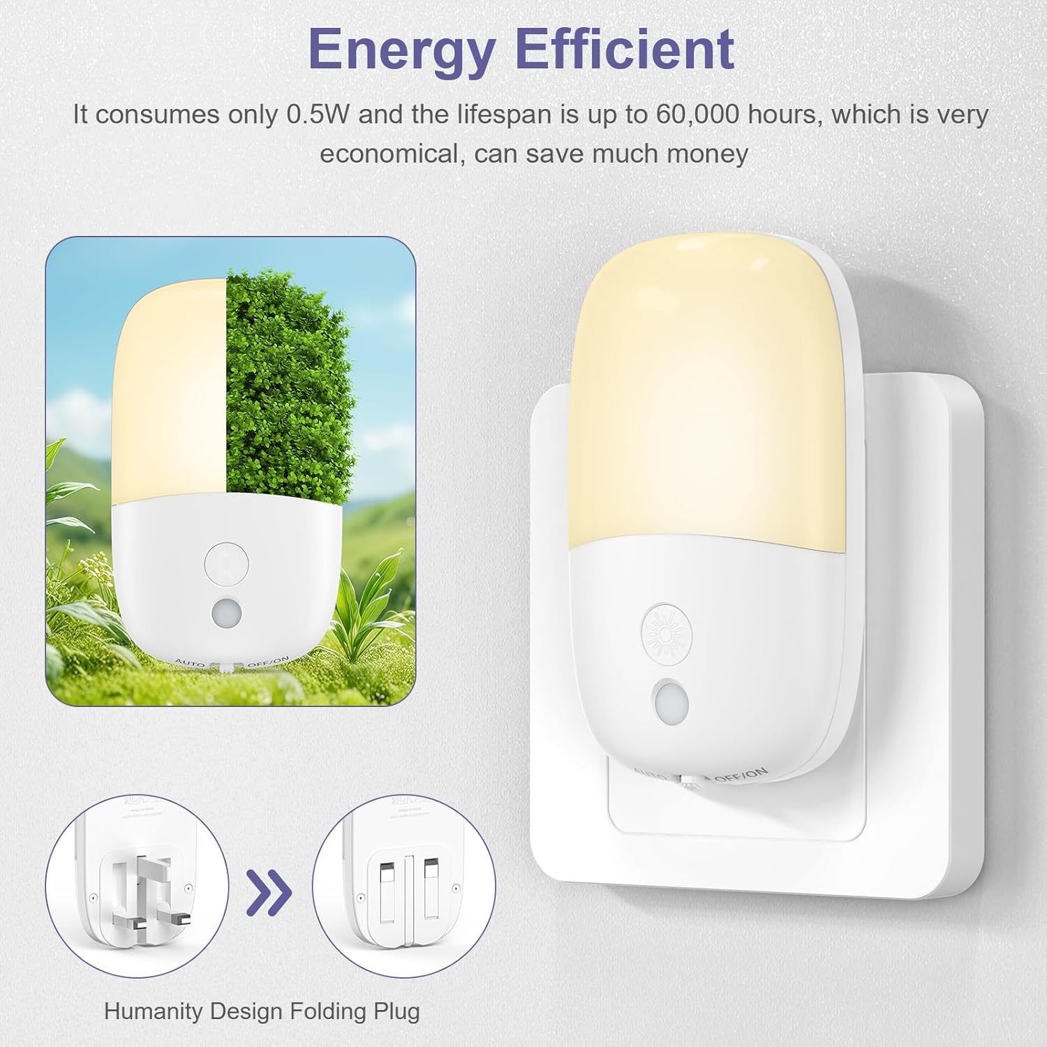 Foreign Trade New Stepless Dimming Night Light Folding Pin Light Control Sensor Bedroom Night Light Bedside Lamp
