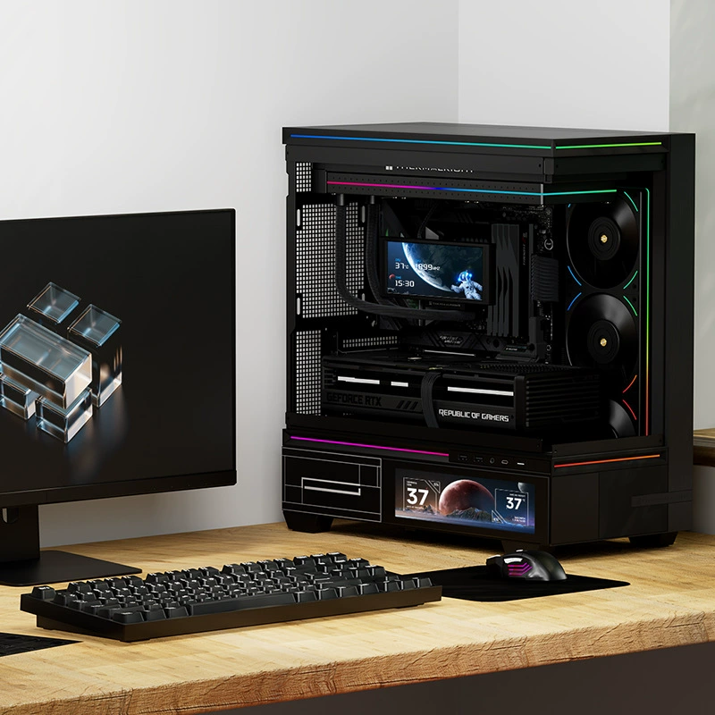 利民 TROFEO VISION 360 computer CPU water cooling radiator magnetic chassis secondary screen