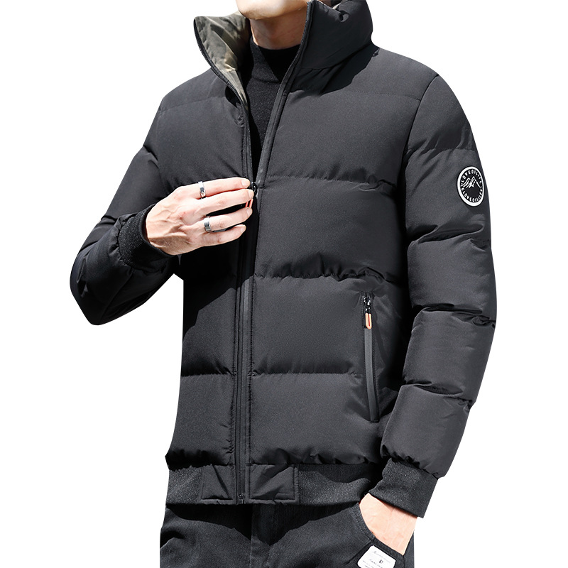 Nuevo 2020 Otoño e Invierno collar de pie de los hombres de algodón acolchado abrigo de los hombres engrosada de algodón acolchado abrigo de pan guapo