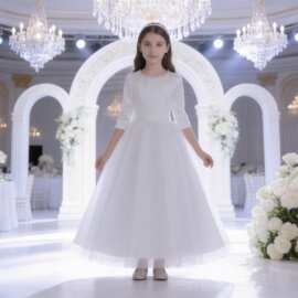 跨境儿童生日礼服连衣裙公主裙高端洋气女童公主裙礼服花童婚纱裙