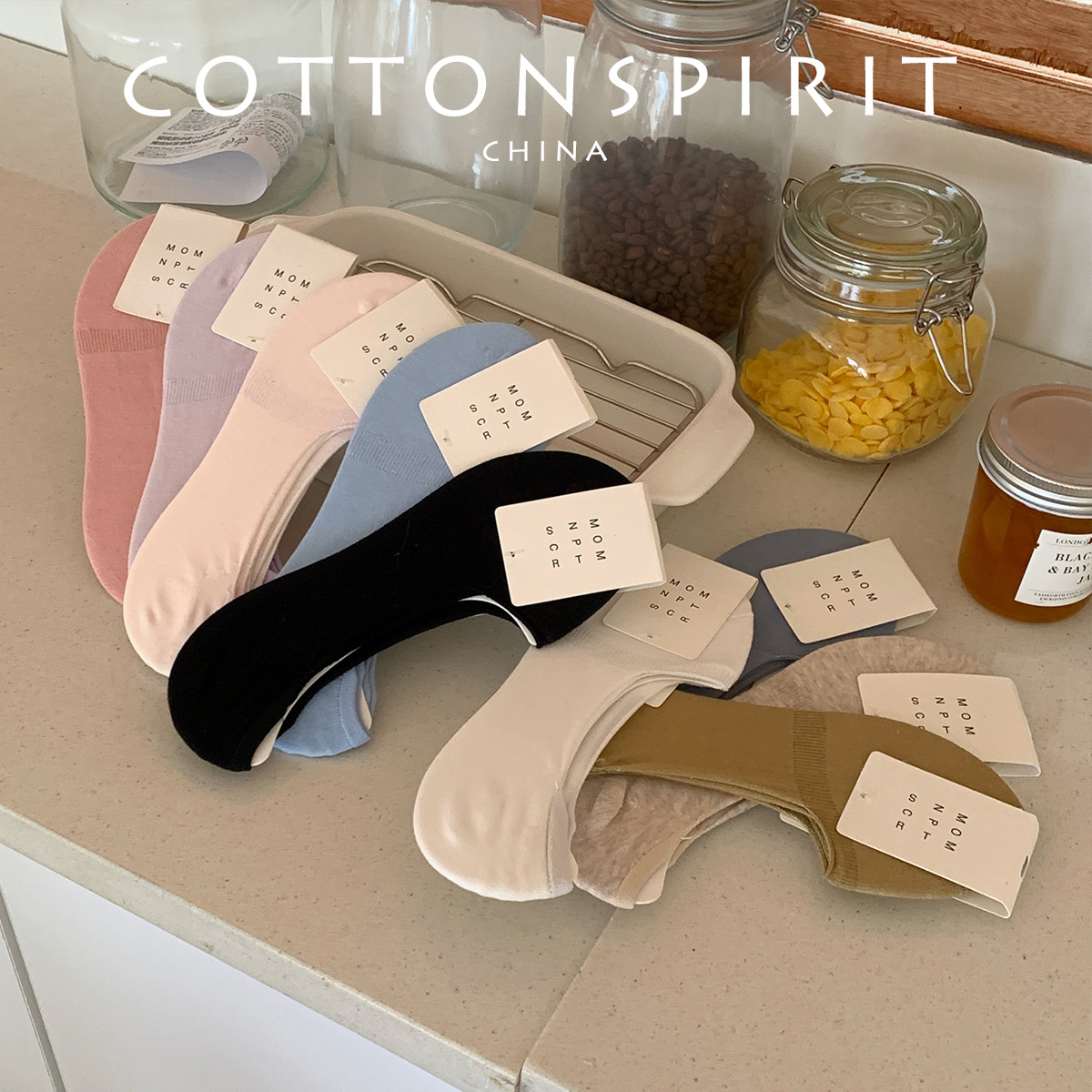 Socks Women's Summer Thin Cotton Women's Boat Socks Super Shallow Mouth Invisible Silicone Non-slip Women's Socks Solid Color Short Socks