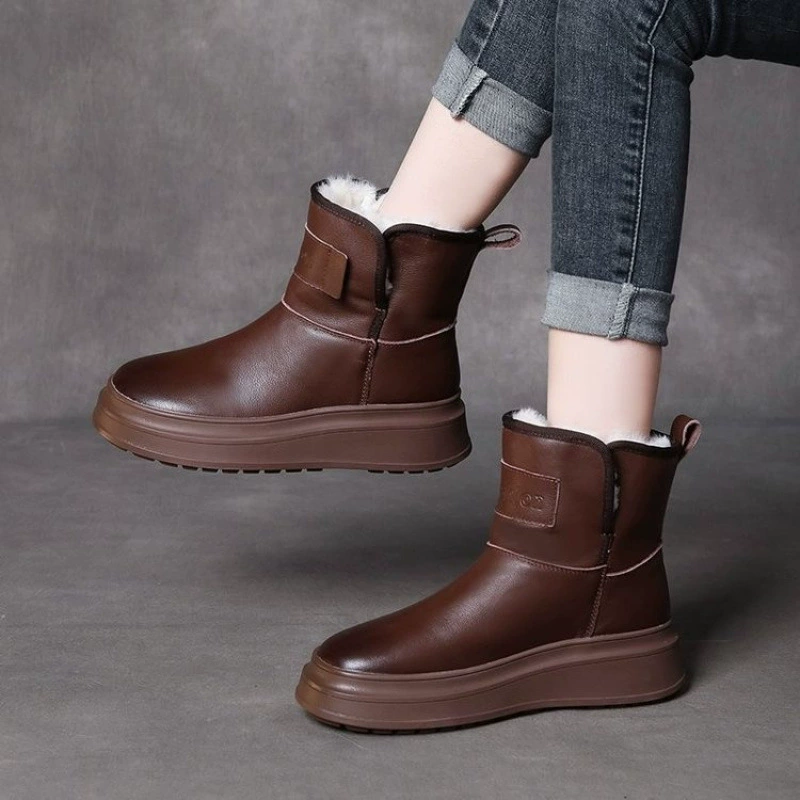 Warm comfortable footwear, keep warm winter low boots