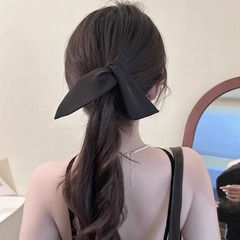 抓夹女绸缎兔耳朵小号香蕉夹竖夹发夹发卡马尾夹防滑盘发韩国发饰