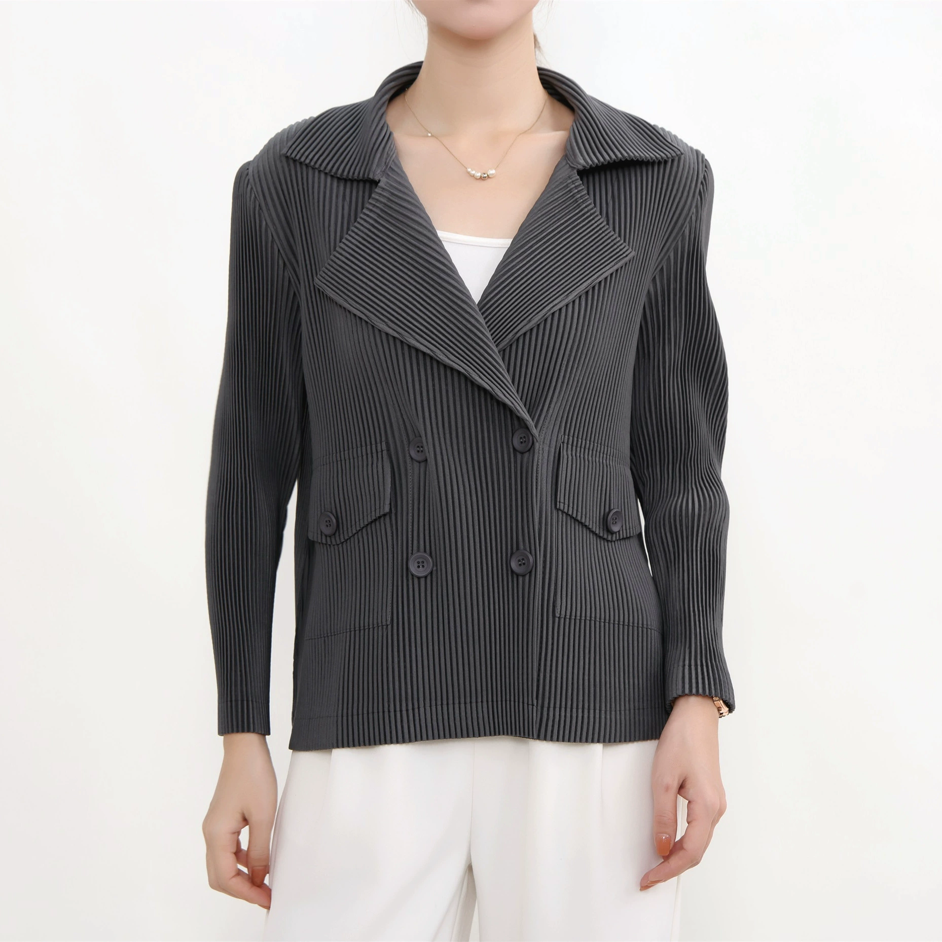 Demi-season solid cardigan for leisure