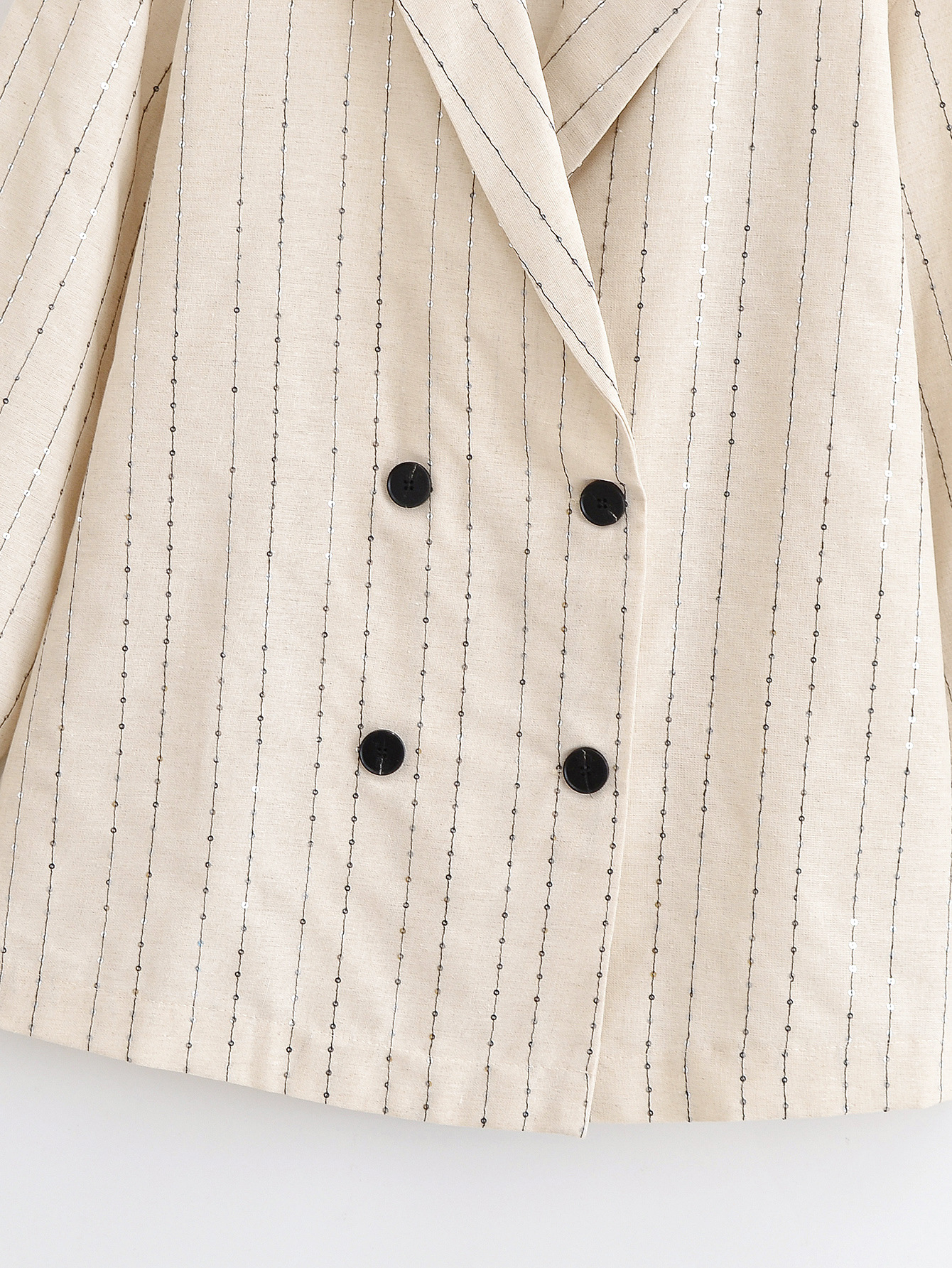 GraceChic Za Cross-Border Women's New Set Blazer + Sequin Striped Casual Pants_voghion.com