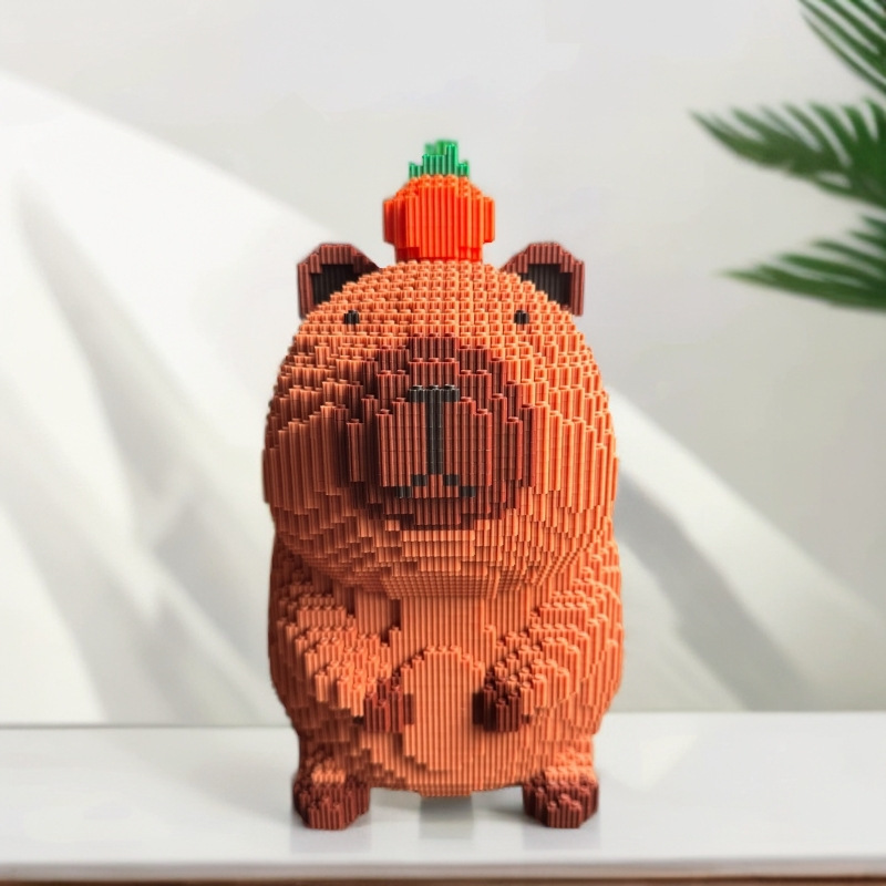 カピバラシリーズビルディングブロックおもちゃクロスボーダー卸売露店子供の教育組み立て装飾品立体パズルトレンディなおもちゃ|undefined