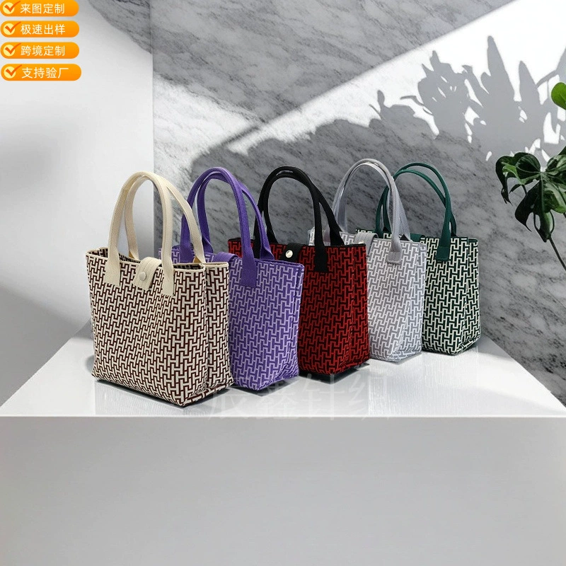 Прямые продажи с фабрики, новая сумка для мобильного телефона, сумка через плечо, большая вместительная сумка-ведро, вязаная сумка, модная сумка-тоут