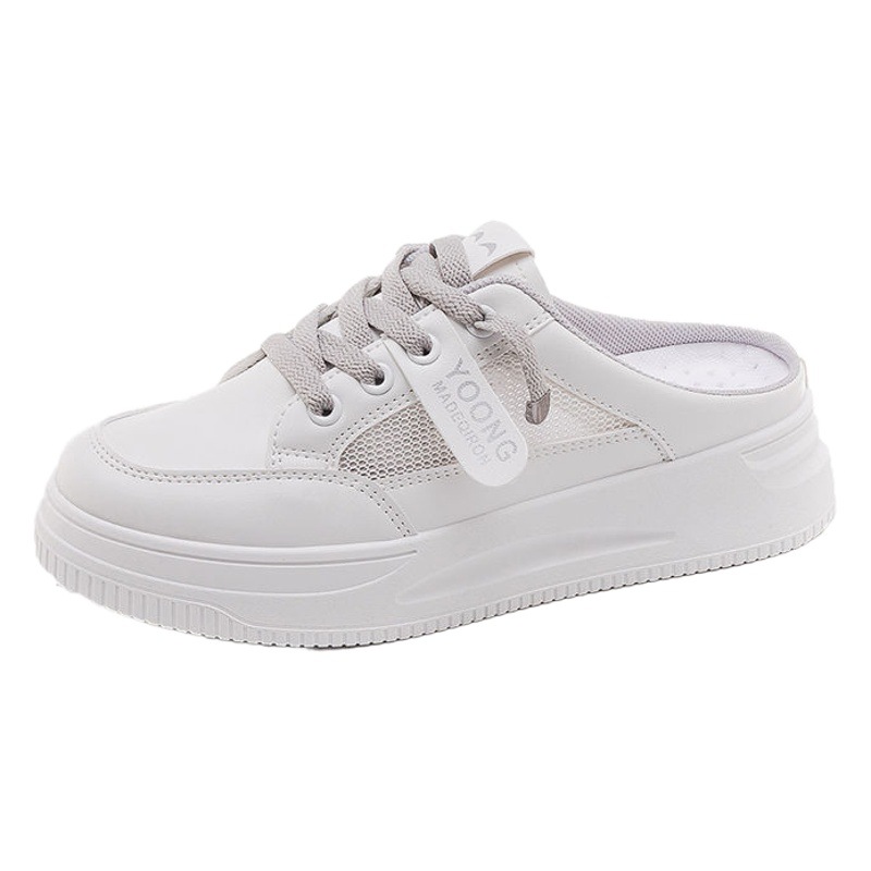 2022 nuevo verano zapatillas medias zapatos blancos zapatos de mujer desgaste exterior perezoso ins sandalias de moda punta cerrada zapatillas de moda