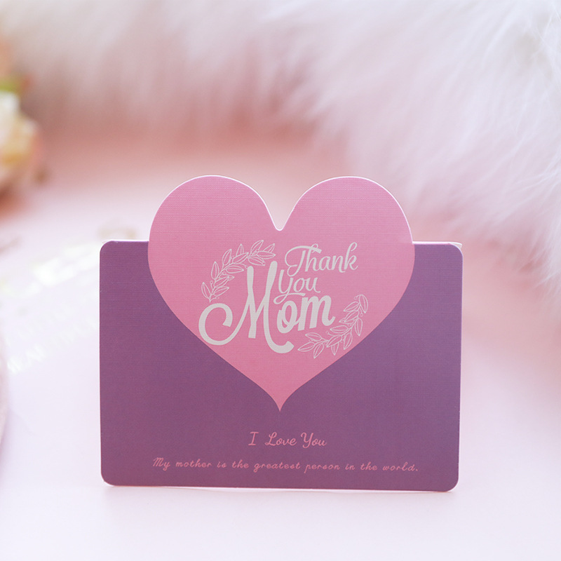 Fashion Creative Heart-shaped Greeting Card Mother's Day Greeting Card display picture 4