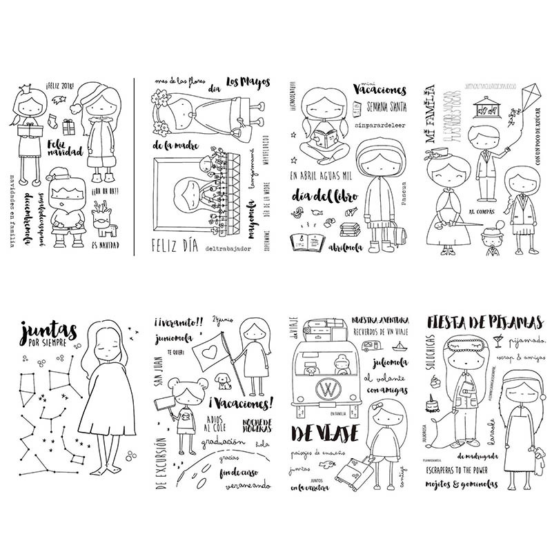 2022 transfronteriza sello de silicona transparente especial a juego grabado cuchillo molde creativo álbum de bricolaje sello diario