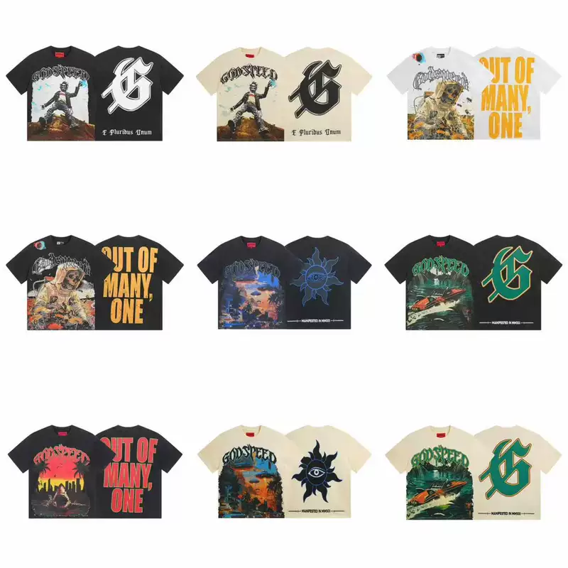เสื้อยืดแขนสั้น ผ้าฝ้ายแท้ ลายหัวกะโหลก แนวสตรีท วินเทจ ทรงหลวม พิมพ์ลาย ใส่สบาย แบรนด์ดังสไตล์ร็อก จำหน่ายทั้งชายและหญิง และเป็นเซตคู่รัก