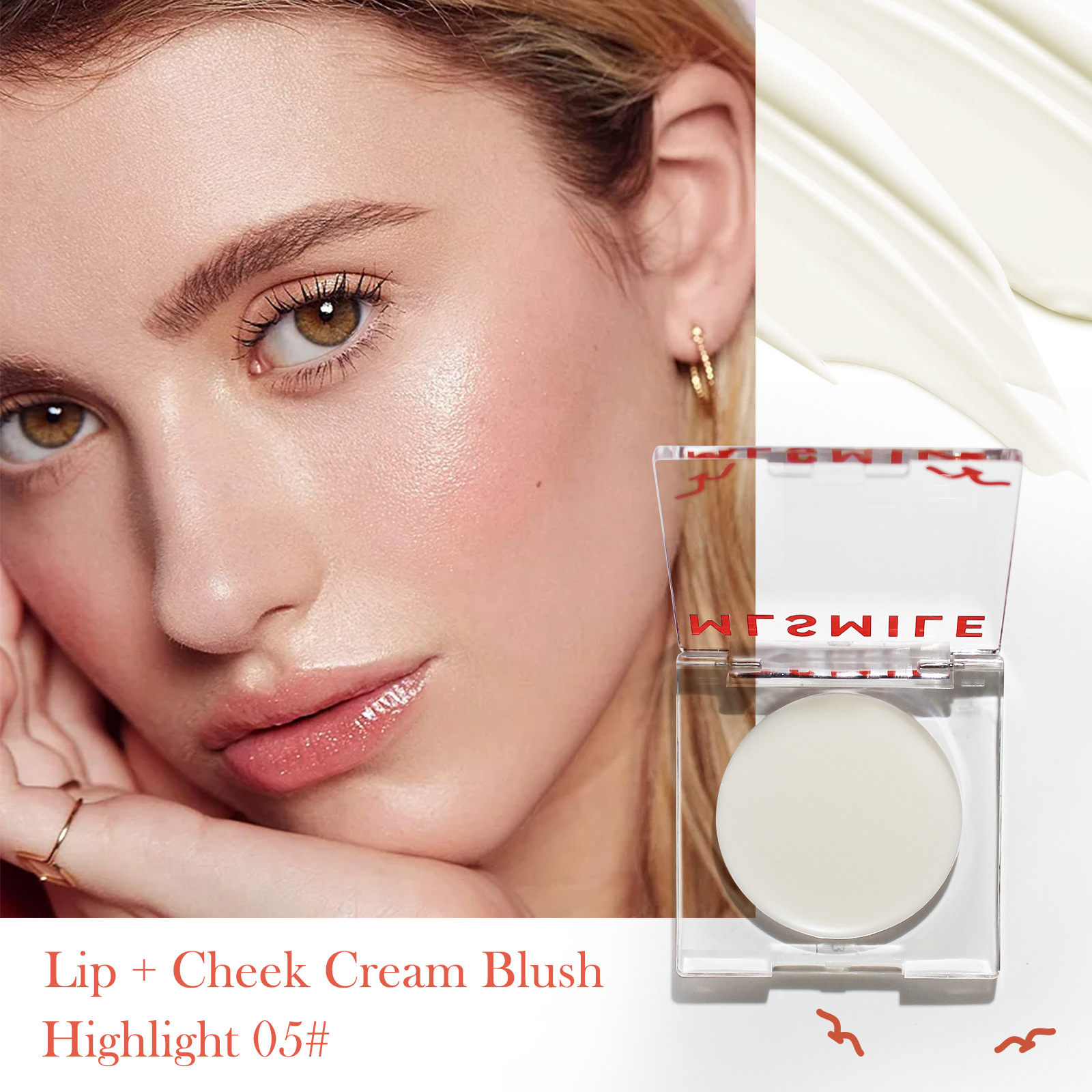 MLSMILE Cross-Border Exclusive Cream Matte Natural Highlight Contour Rouge Easy To Apply Moisturizing Blush Palette_voghion.com