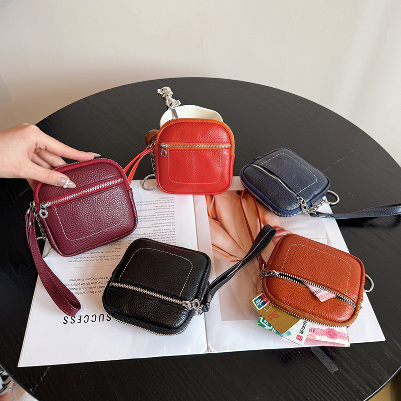 Coin Purse, First-Layer Cowhide Clutch Bag, Daily Use Genuine Leather Wristlet Bag, Cross-Border Hot-Selling Lipstick Bag, 2026 New Model Coin Purse, First-Layer Cowhide Clutch Bag, Daily Use Genuine Leather Wristlet Bag, Cross-Border Hot-Selling Lipstick Bag, 2026 New Model