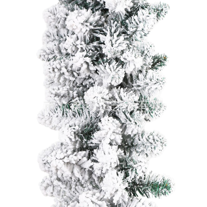 クリスマス装飾白い降雪植毛籐 2.7 メートル暗号化されたスノーフレーク籐ショッピングモールの窓ドアペンダント|undefined