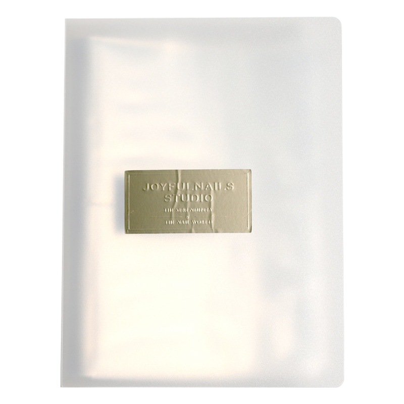 ¡Gran capacidad! Etiqueta engomada del clavo libro de almacenamiento transparente esmerilado japonés herramienta de clasificación de almacenamiento pantalla simple y conveniente