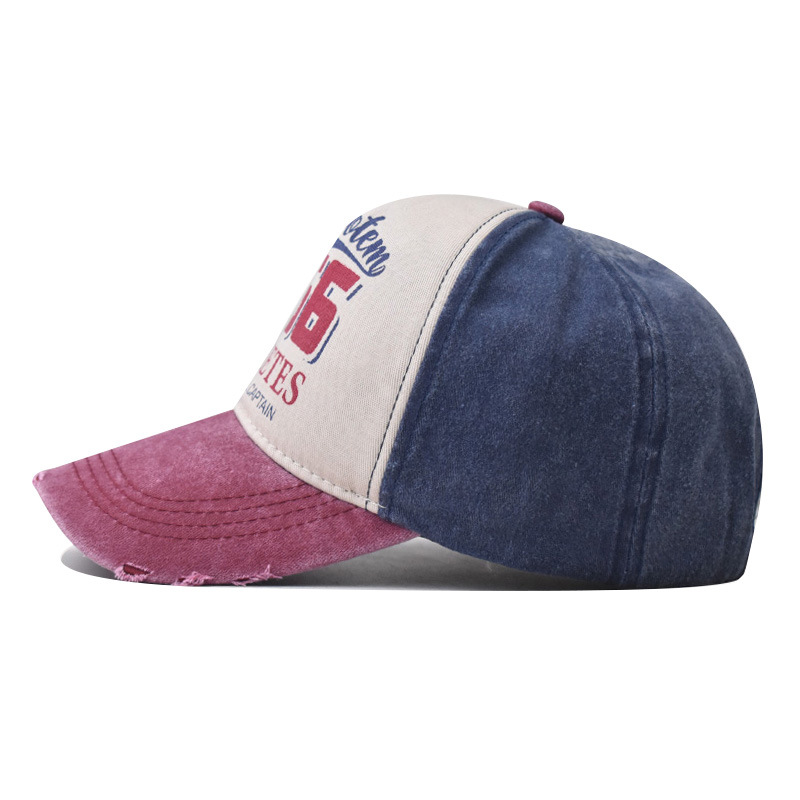 Comercio exterior nuevo Denim lavado apenada gorra de béisbol carta de impresión gorra de béisbol grande bordado hip hop sombrero casual cap