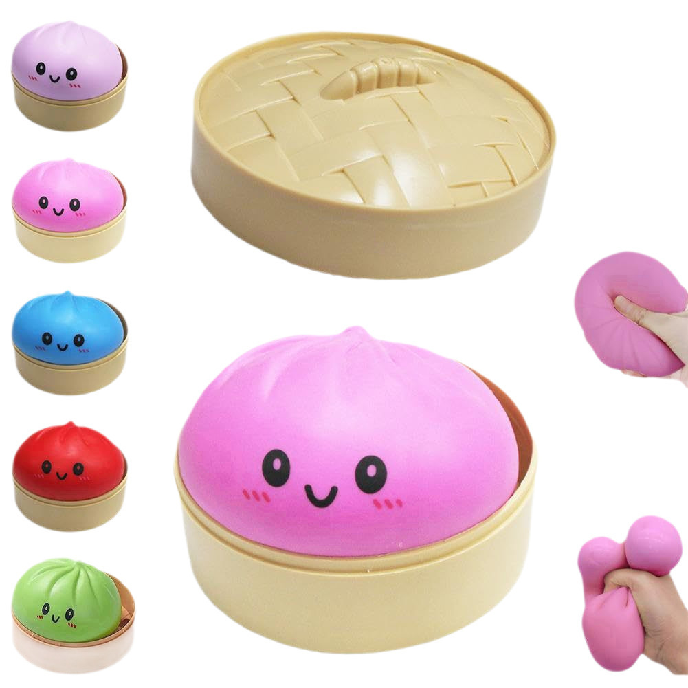 Dumpling Squishies Toy Simulación de bolos de pellizco de pellizco de juguetes de descompresión de bolos de pellizco de juguetes