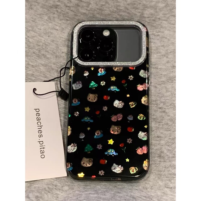 Gilt Illustration Strawberry Cake Cute Kitty Suitable for Iphone17Promax Apple 16 Mobile Phone Case 15/14 Gilt Illustration Strawberry Cake Cute Kitty Suitable for Iphone17Promax Apple 16 Mobile Phone Case 15/14