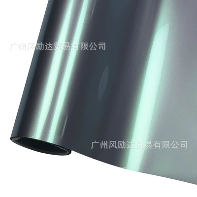Auto Color Change Film, Car Full Body Color Change - pet-high-gloss-technology-silver-green-30cmx30cm