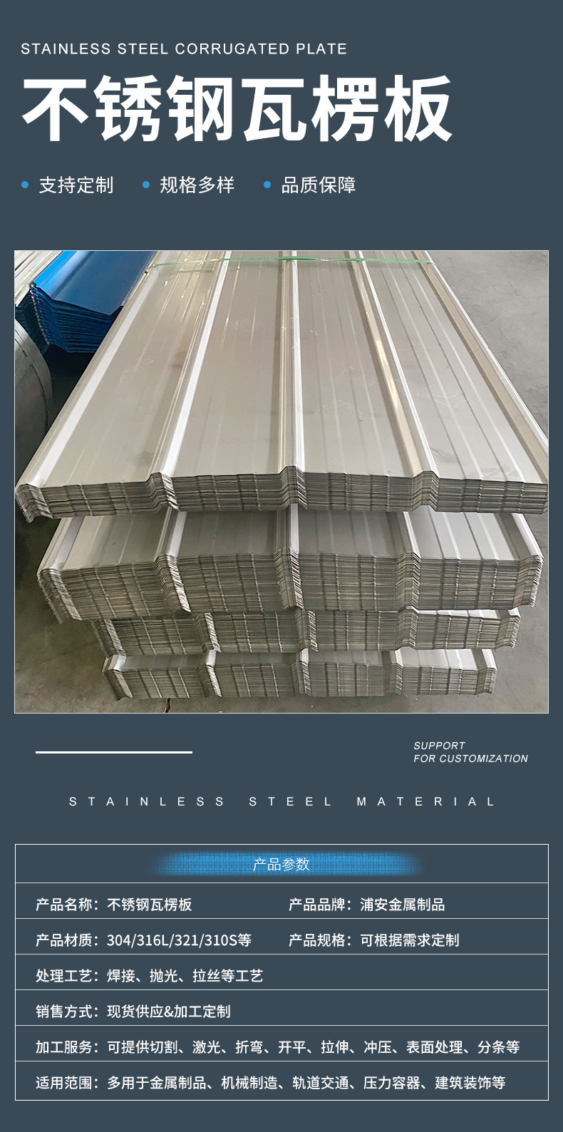 不锈钢瓦楞板