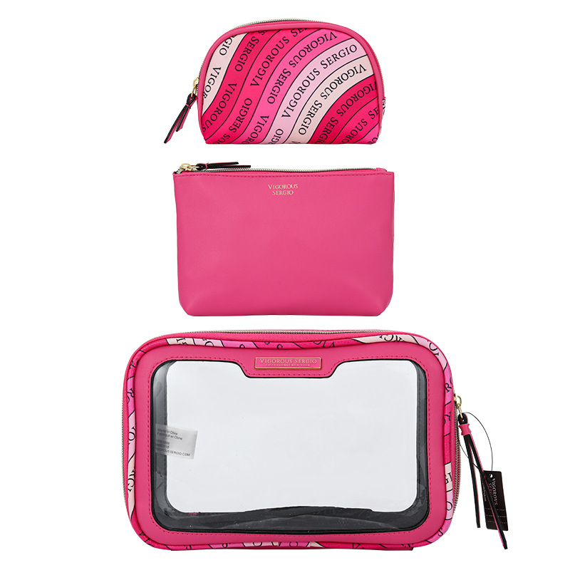 Onda roja rosa de tres piezas