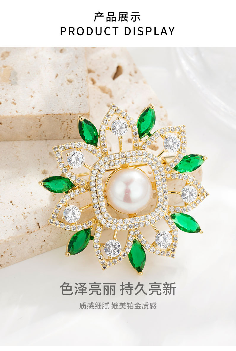 时尚复古高级感花环胸针小众新品几何形胸花优雅