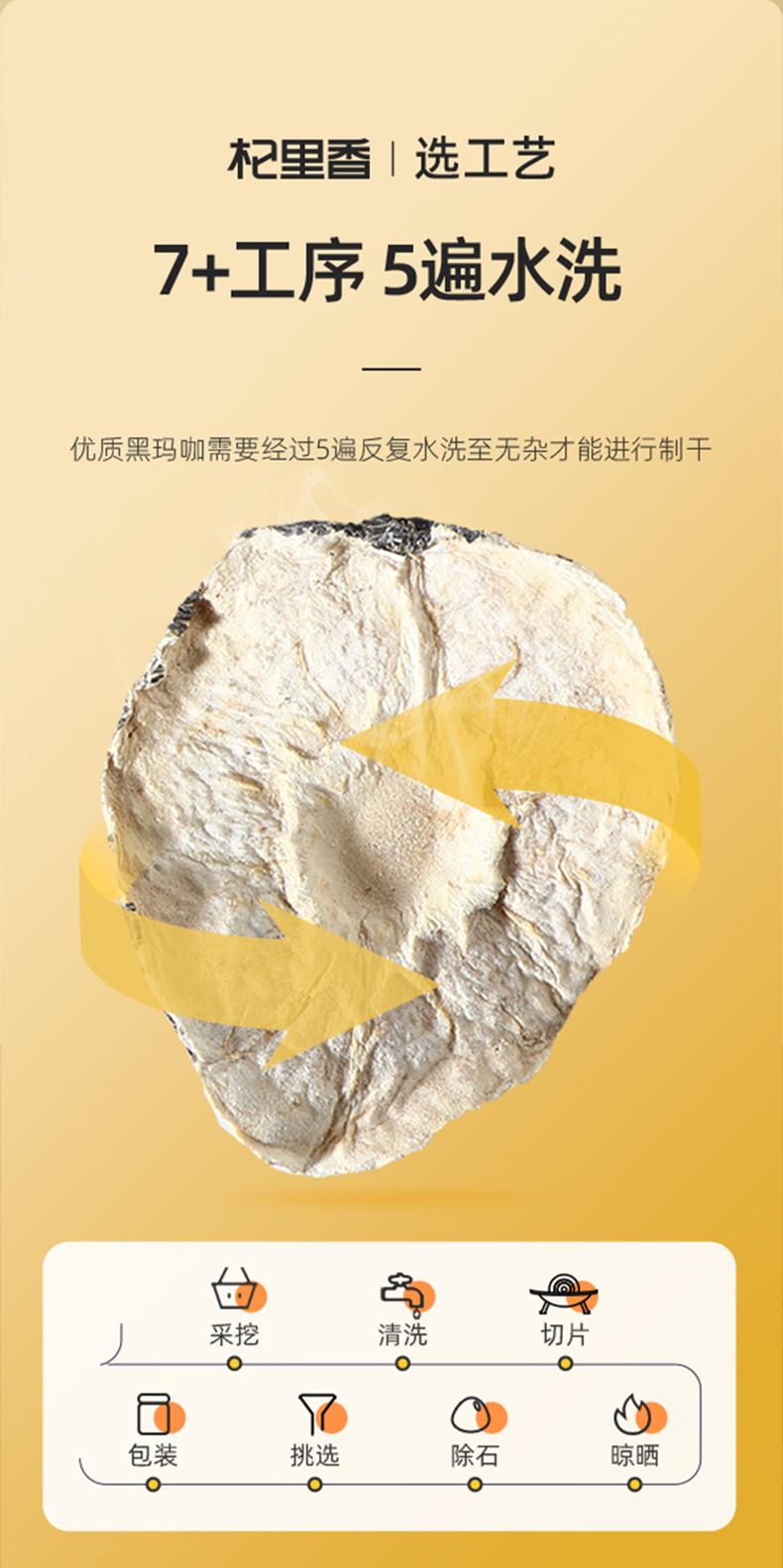 Dried Maca Root Slices 250g Jar Yunnan Black Maca for Herbal Tea and Cooking specifications