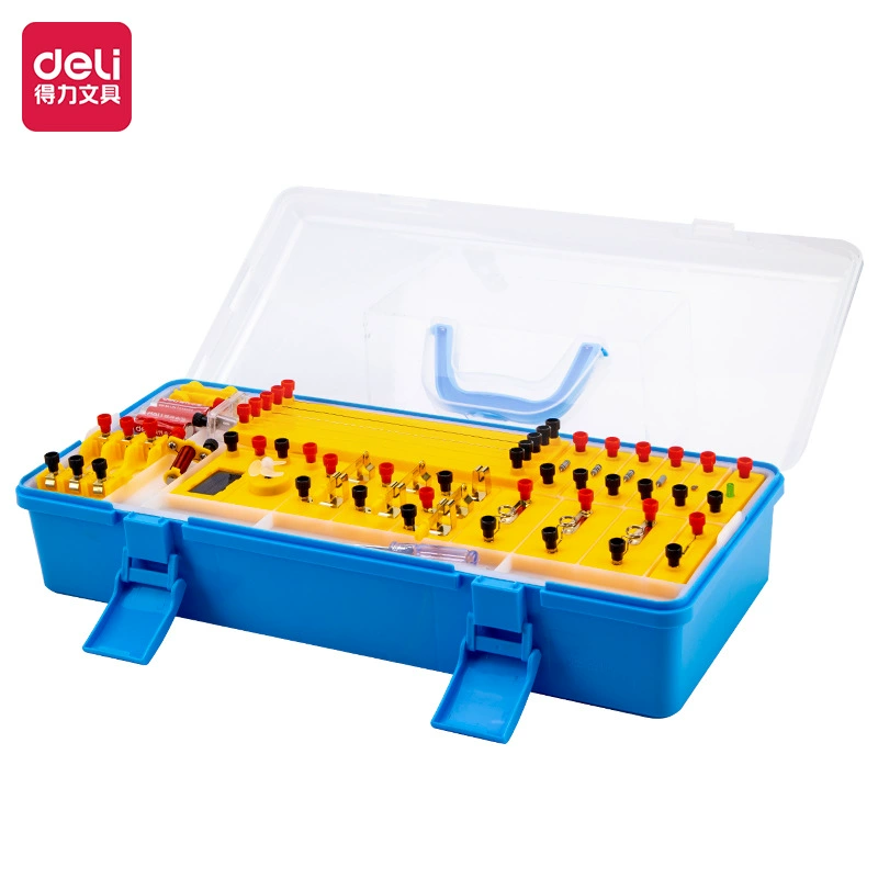 Deli 74346 младшая средняя школа физика электромагнетизм экспериментальная коробка синхронное экспериментальное оборудование научный схемный прибор 57 видов