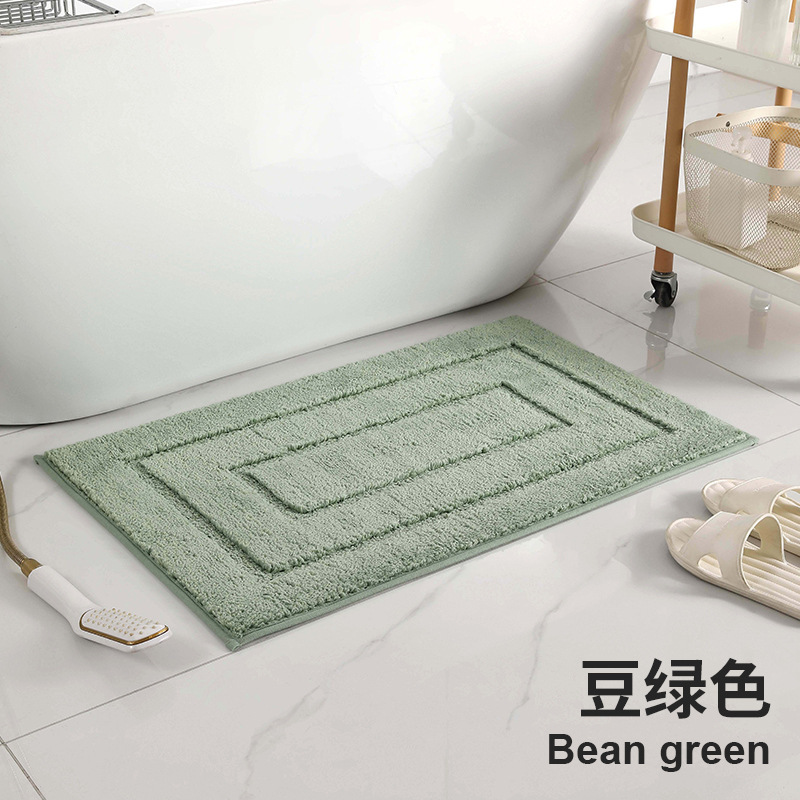 Cojín de absorción de agua transfronteriza flocado grueso lavable con máquina cojín de piso cojín antideslizante cojín de puerta alfombra doméstica