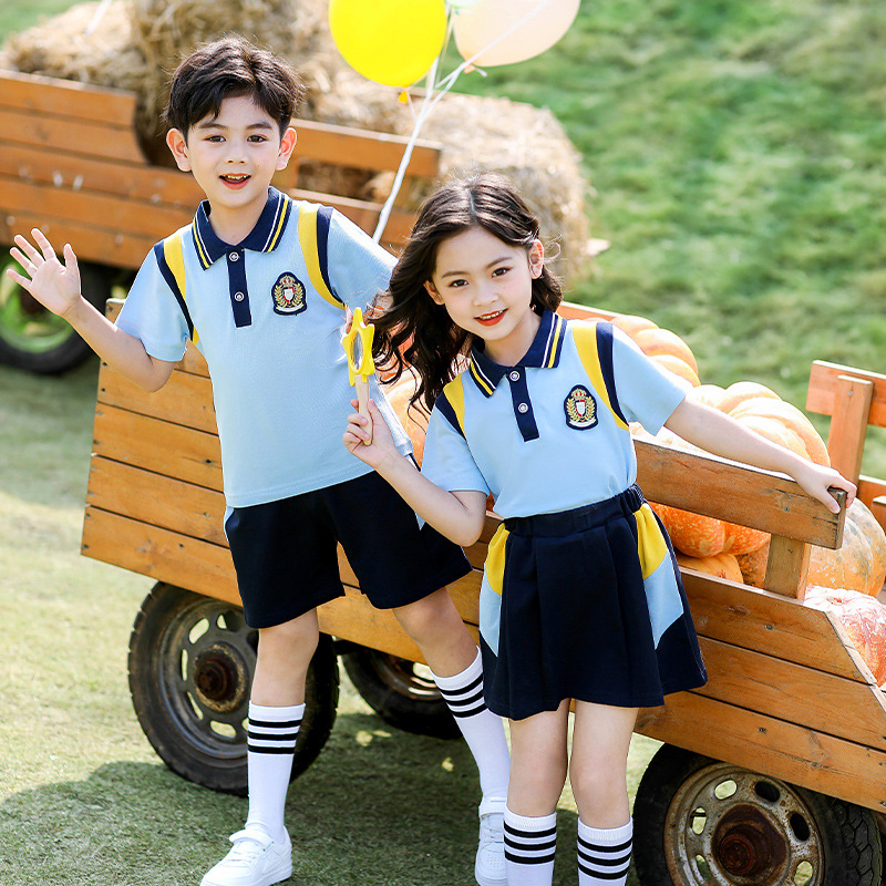 Kindergarten garden clothes summer college style Primary School student class clothes sports team clothes summer school uniform suit graduation clothes