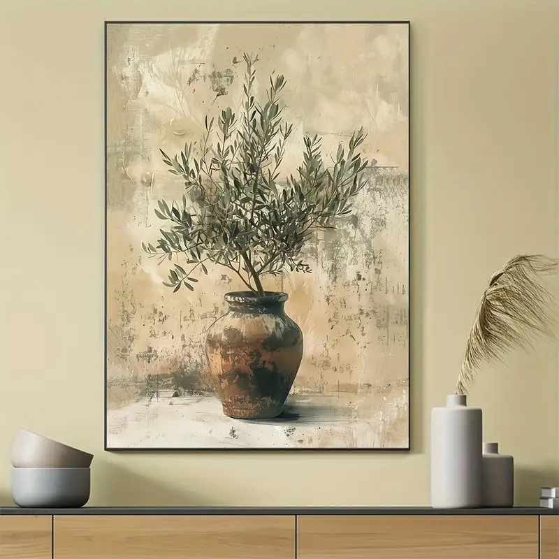 Green Plant Hydroponic Vase Corridor Mural Hanging Painting Decorative Painting