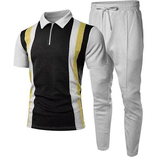 2025 кросс-граничный экспорт европейских и американских мужских новых длиннорукавных поло с 3D цифровой печатью, костюм с длинными рукавами и молнией на лацкане