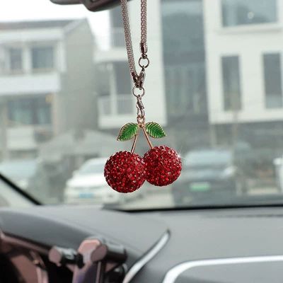Ai Ching Cross-border Cherry Car hanging - big-red-cherry-car-pendant