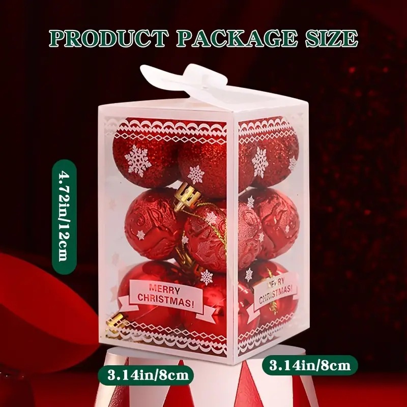 4cm BOLA DE Navidad irrompible brillante árbol de Navidad bola decoración color puro viento para la decoración del banquete de boda de vacaciones